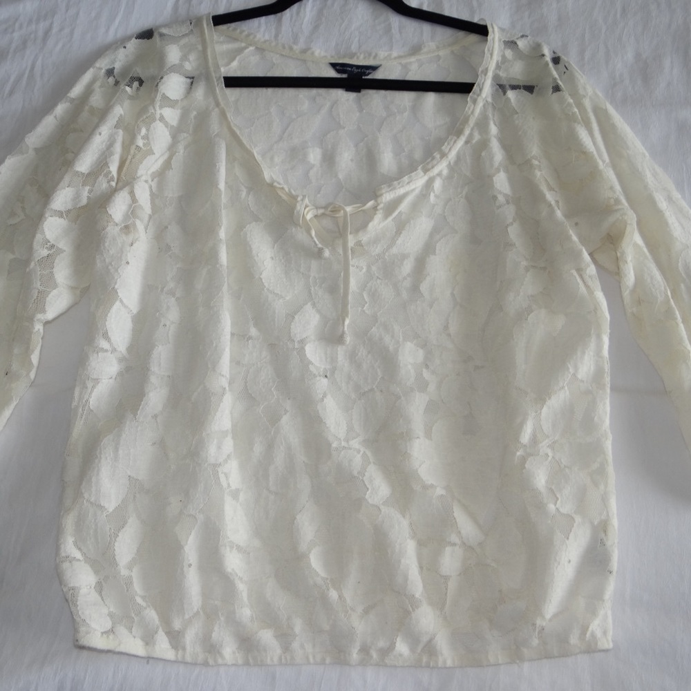 American Eagle lace long sleeve top